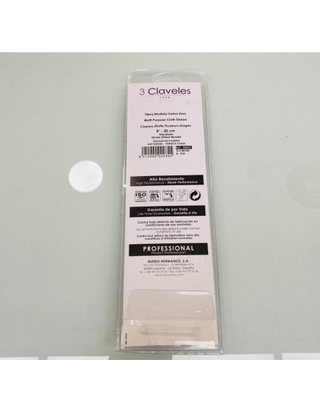 8-8-74977-2-Tijera 3 Claveles Modista 20 cm nuevo