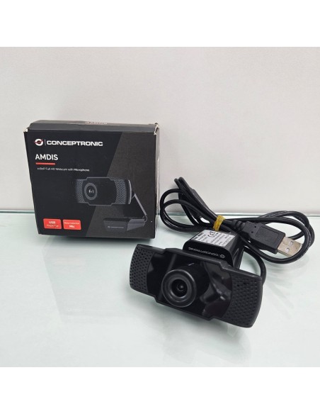 6-8-74523-1-Webcam AMDIS 01B 1080P Full Hd con micrófono