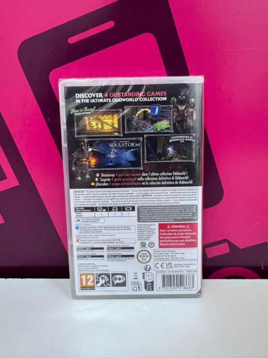 7-7-84111-2-Videojuego Nintendo Switch Oddworld Anthology Precintando