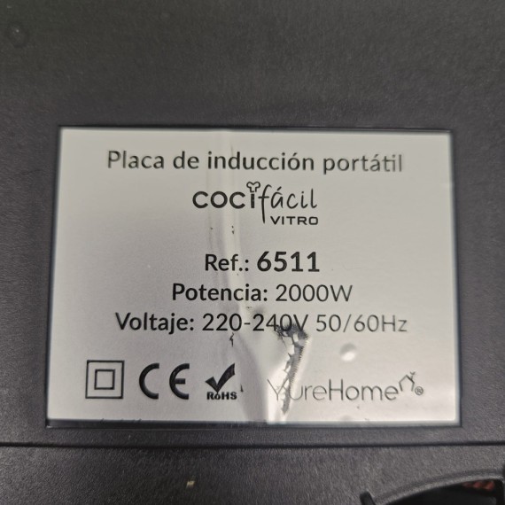 8-8-75183-6-Cocina Placa De Inducción CociFácil 2000w