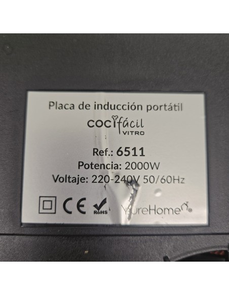 8-8-75183-6-Cocina Placa De Inducción CociFácil 2000w