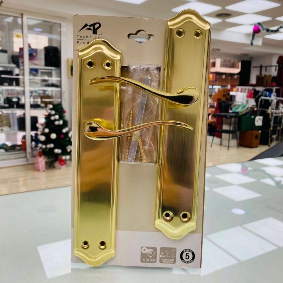 8-8-75203-1-Cerradura Manillas de puerta doradas 1777 Nuevo