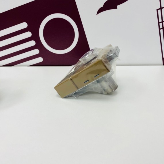 8-8-75199-2-Cerradura Cerrojo con botón y cilindro entrada 40mm, acabado bronce Nuevo