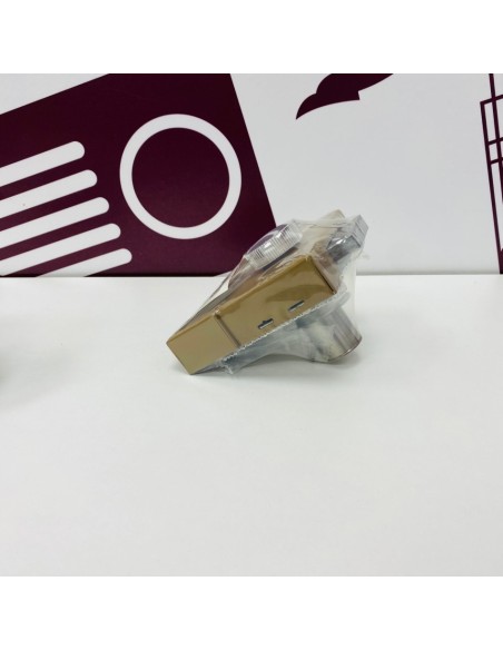 8-8-75199-2-Cerradura Cerrojo con botón y cilindro entrada 40mm, acabado bronce Nuevo