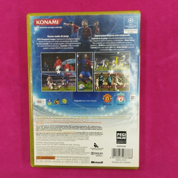 6-6-166508-3-Videojuego Xbox 360 Pro Evolution Socer 2009