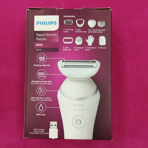 6-6-166590-2-Depiladora Electrica Philips Lady Shaver 8000(sin Uso)