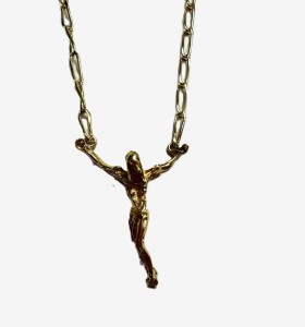 7-1-261284-4-Cadena eslabones con colgante cristo de oro amarillo 18K 2