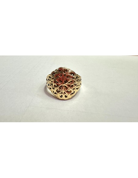 7-7-81753-1-Anillo tipo arabesco de oro amarillo 18K, T 24