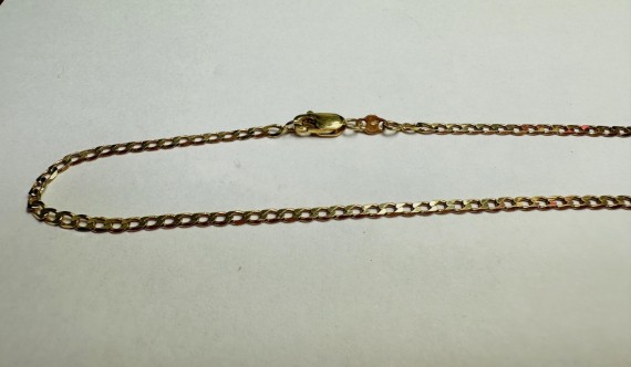 1-7-83240-3-Cadena eslabones tipo barbada de oro amarillo 18K