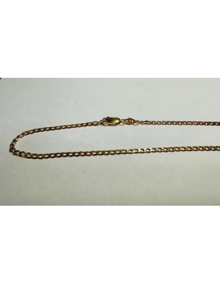 1-7-83240-3-Cadena eslabones tipo barbada de oro amarillo 18K