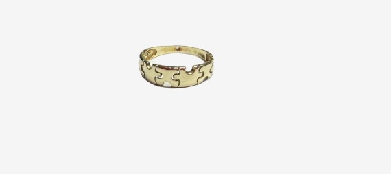 1-7-83260-1-Anillo tipo puzzle de oro amarillo 18K, T 19