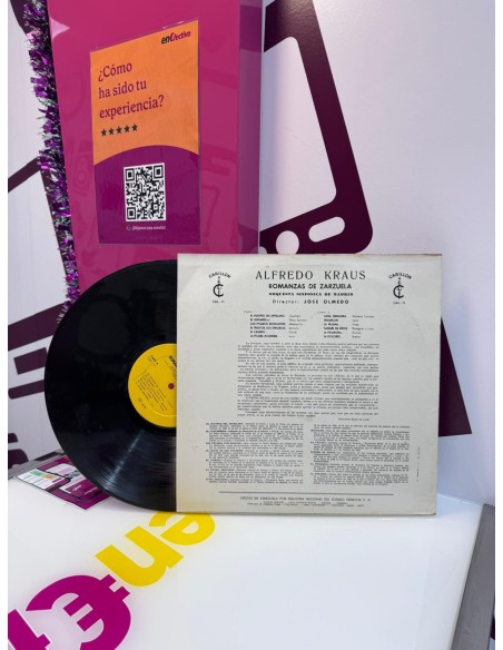 9-9-74881-2-Vinilo Alfredo Kraus Romanzas de zarzuela
