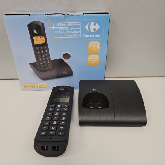 8-8-75431-3-Teléfono Fijo Inalámbrico Carrefour compatible internet box 