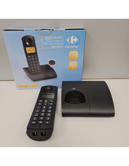 8-8-75431-3-Teléfono Fijo Inalámbrico Carrefour compatible internet box 