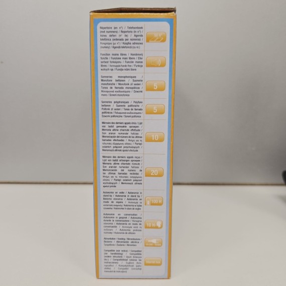 8-8-75431-6-Teléfono Fijo Inalámbrico Carrefour compatible internet box 