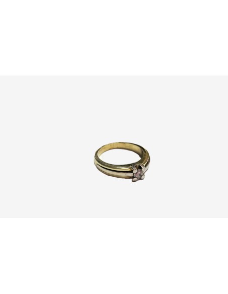 1-1-268641-2-Anillo caballero tipo solitario de oro amarillo y blanco 18K, T 24