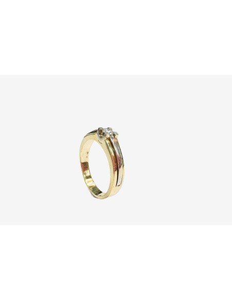 1-1-268641-3-Anillo caballero tipo solitario de oro amarillo y blanco 18K, T 24