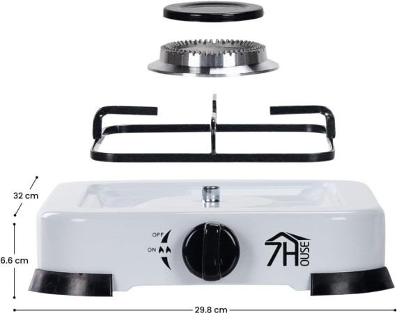 6-1-264677-1-Hornillo de gas portatil 1 fogon 1700W 7hause NUEVO 