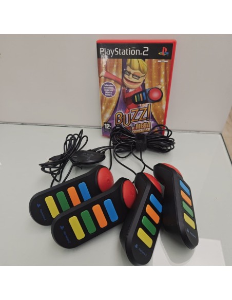 8-8-75540-1-Videojuego PS2 Buzz : El mega concurso mandos