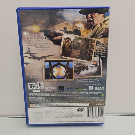 8-8-75541-2-Videojuego PS2 Call of Duty 2 : Big red one