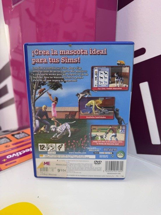 9-9-75107-3-Videojuego PS2 los sims 2 mascotas 
