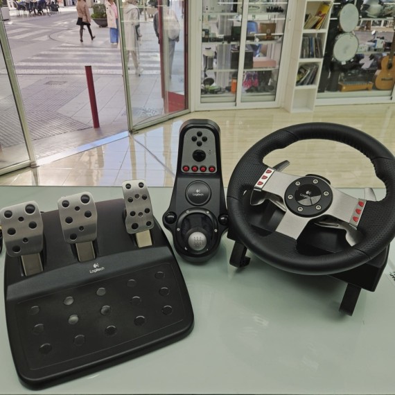 8-8-75625-1-Accesorio Volante Logitech G27 Force feedback wheel and pedal set (Play 2 Play3)
