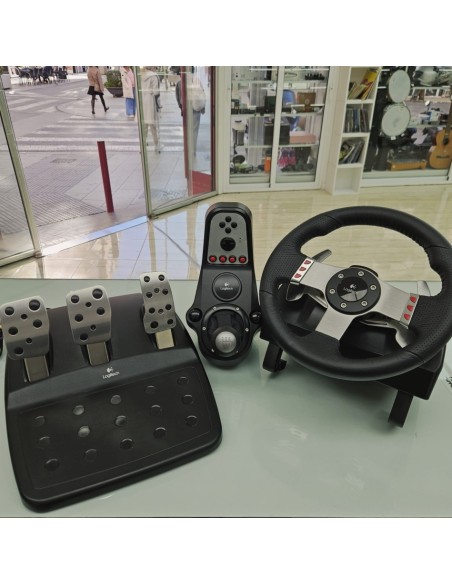 8-8-75625-1-Accesorio Volante Logitech G27 Force feedback wheel and pedal set (Play 2 Play3)