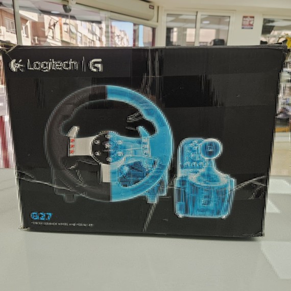 8-8-75625-16-Accesorio Volante Logitech G27 Force feedback wheel and pedal set (Play 2 Play3)