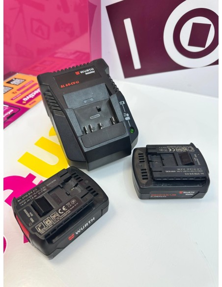 9-9-75349-1-Cargador Wurth Master AL60-cv-li 2 Baterias akku-li-cv-14.4v 1.5ah 