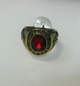 9-9-75687-2-Anillo acero hombre piedra roja t 19