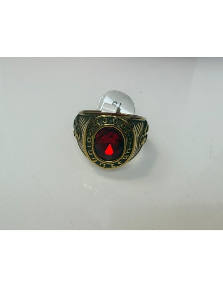9-9-75687-2-Anillo acero hombre piedra roja t 19