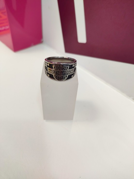 9-9-75465-1-Anillo acero plateado harley davidson T25
