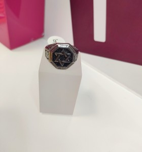 9-9-75478-1-Anillo acero plateado tipo estrella de david T22