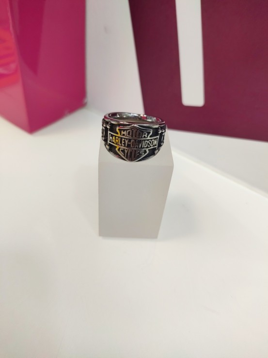 9-9-75490-1-Anillo acero plateado harley davidson T20
