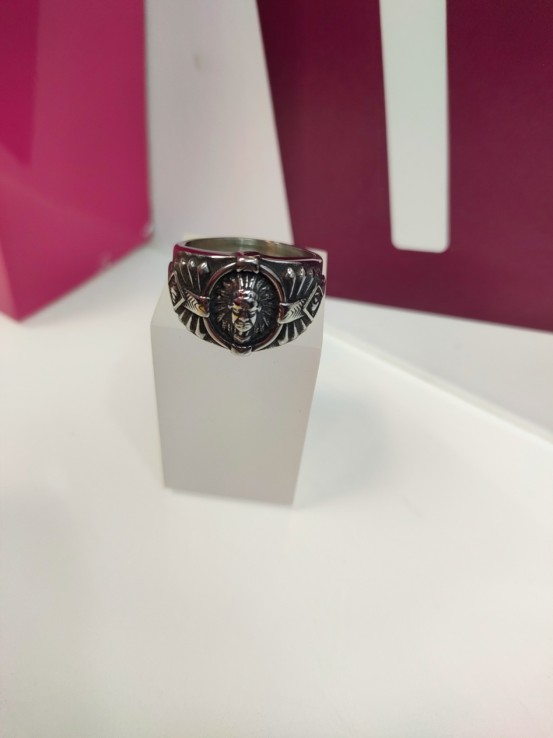 9-9-75501-1-Anillo acero plateado con indio T29