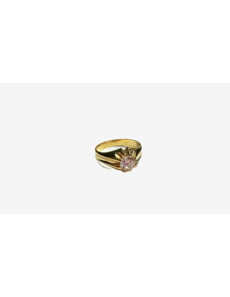 9-9-73220-2-Anillo caballero tipo solitario de oro amarillo 18K, T 18