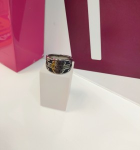 9-9-75496-1-Anillo acero plateado harley davidson T27