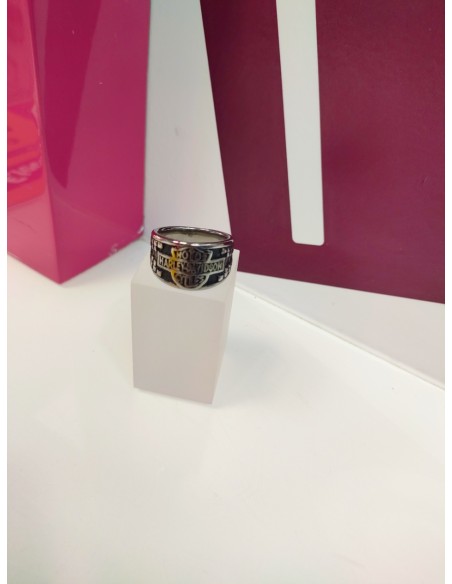 9-9-75496-1-Anillo acero plateado harley davidson T27
