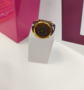 9-9-75545-1-Anillo acero plateado y dorado tipo otomano T29