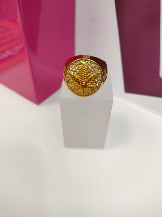 9-9-75505-1-Anillo acero dorado con hoja T24