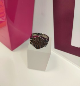 9-9-75611-1-Anillo acero plateado harley davidson T22