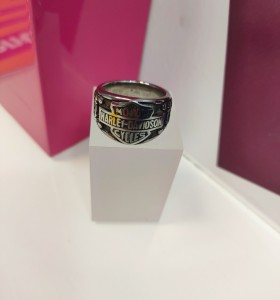 9-9-75612-1-Anillo acero plateado harley davidson T21