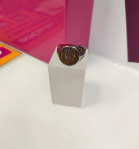 9-9-75614-1-Anillo acero plateado con simbolo de rolex T17