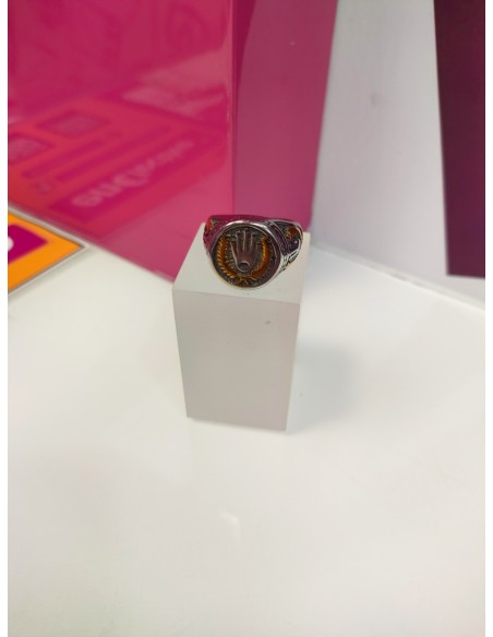 9-9-75614-1-Anillo acero plateado con simbolo de rolex T17