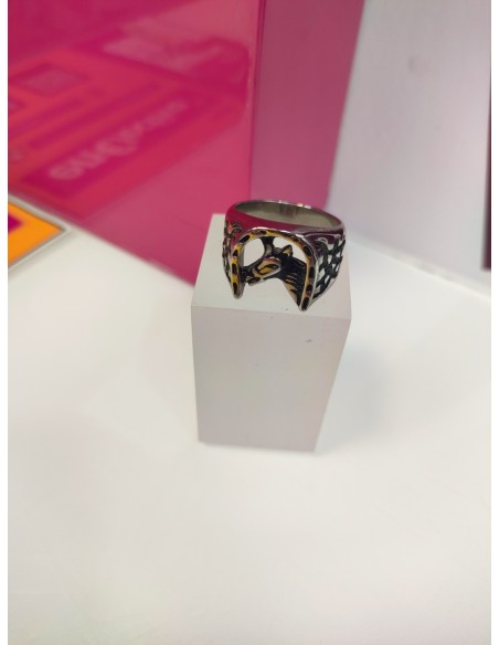 9-9-75596-1-Anillo acero plateado con simbolo de caballo T24