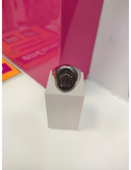9-9-75617-1-Anillo acero plateado con simbolo de corona T22
