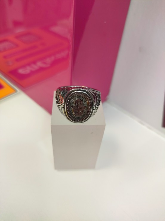 9-9-75621-1-Anillo acero plateado mano de fatima T25