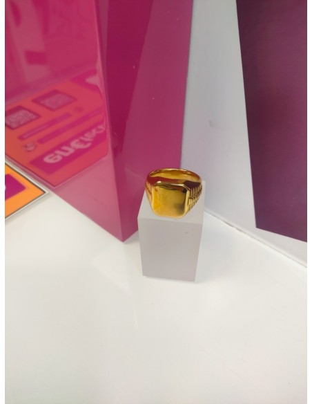 9-9-75563-1-Anillo acero dorado tipo sello T28