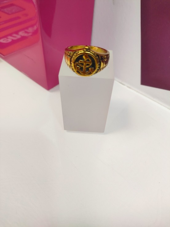 9-9-75671-1-Anillo acero dorado con simbolo de ancla T25 