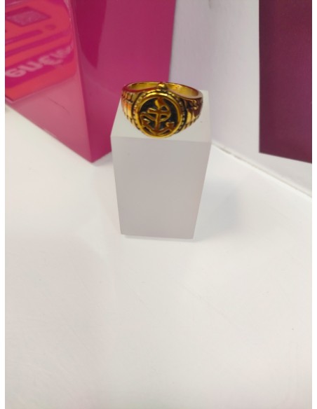9-9-75671-1-Anillo acero dorado con simbolo de ancla T25 